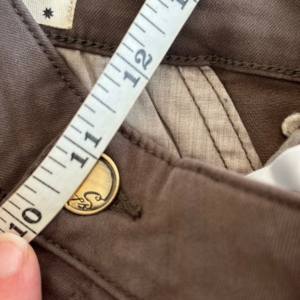 Cosmic Blue Love | Gray/Brown High Rise Cotton Blend Bootcut Jeans, Size 32T - Picture 7 of 9